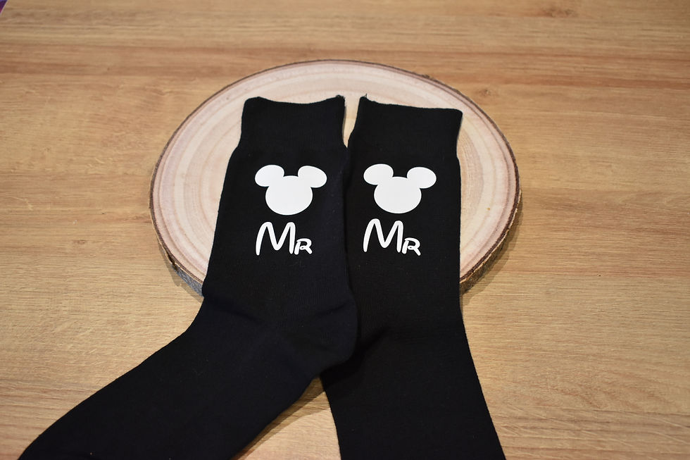 Thumbnail: Disney Adult Wedding Socks, disney-adult-wedding-socks-mr--mrs-matching-wedding-socks
