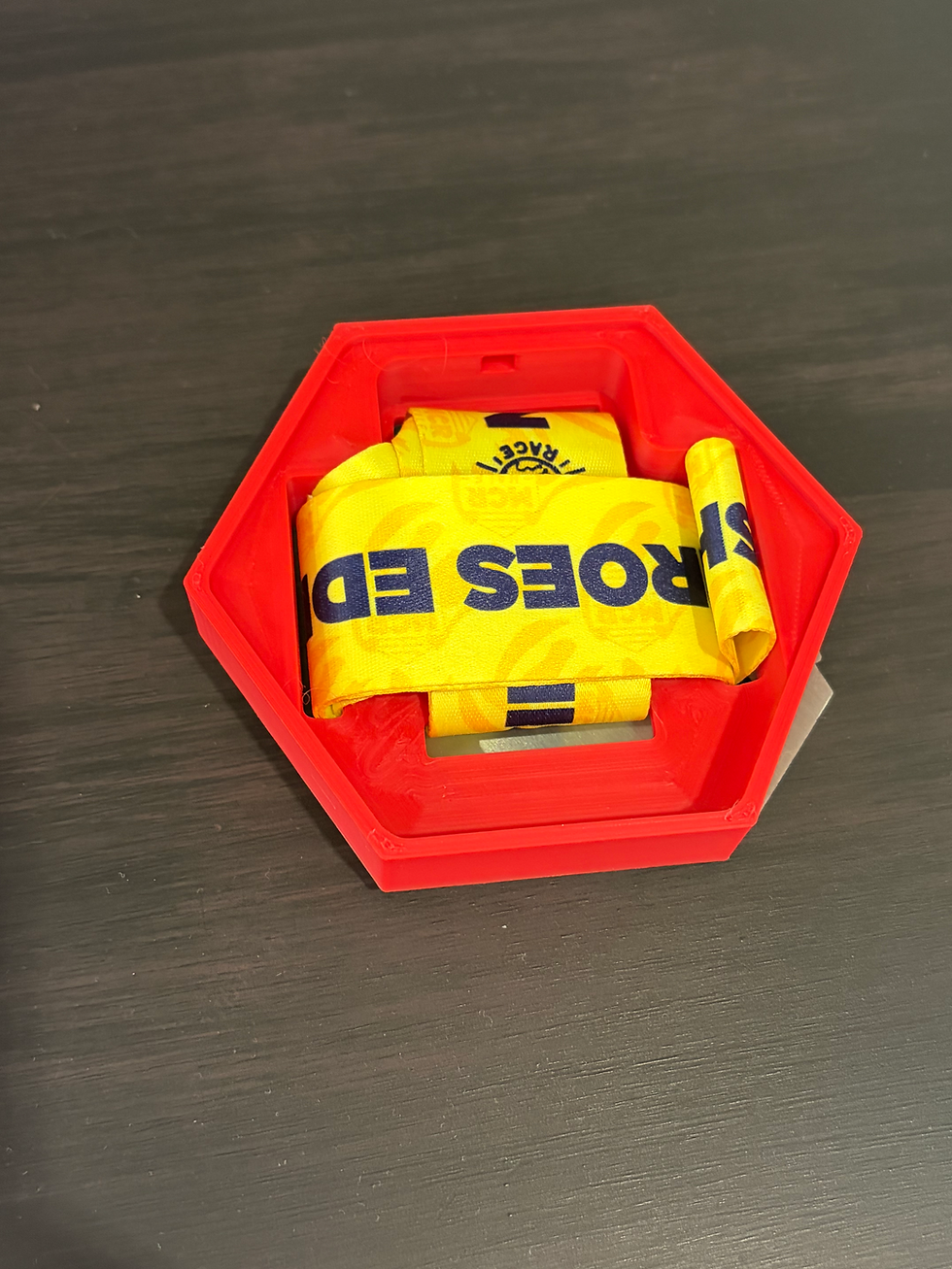 Thumbnail: 3D Printed Hexagon Medal Holder – 3 Inch – Multiple Colours Available