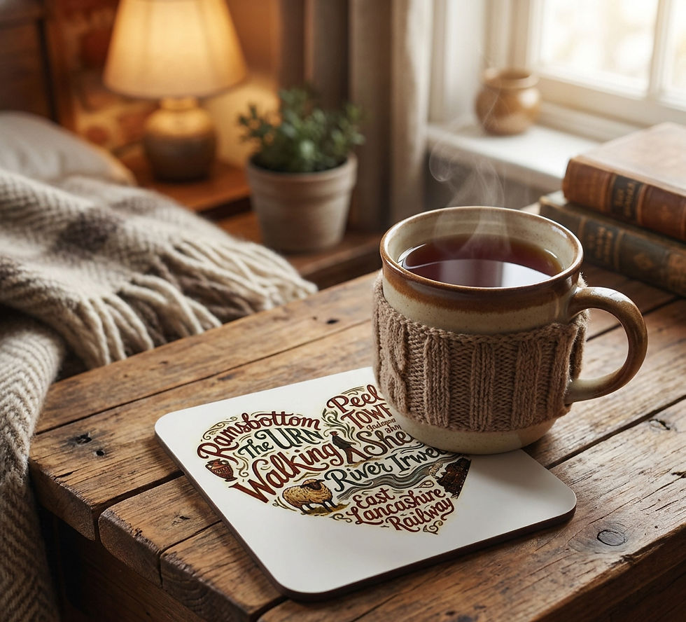 Cute Ramsbottom coaster / The Whispering Moon