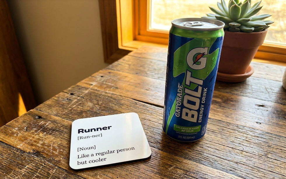 Funny runner coaster, ideal gift for runners, those who love to exercise