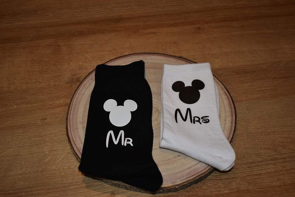Thumbnail: Disney Adult Wedding Socks, disney-adult-wedding-socks-mr--mrs-matching-wedding-socks
