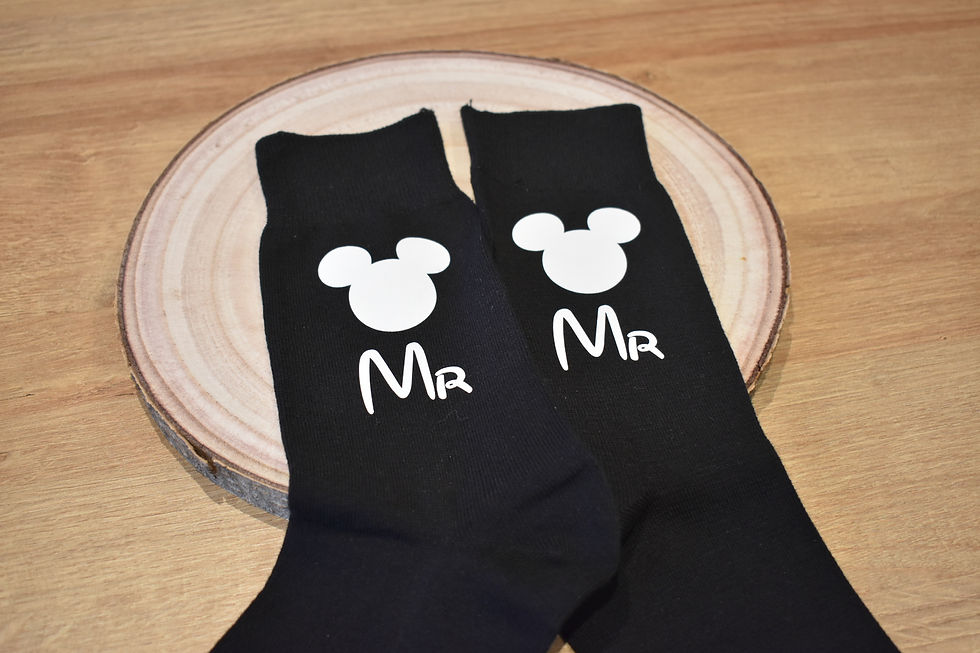 Thumbnail: Disney Adult Wedding Socks, disney-adult-wedding-socks-mr--mrs-matching-wedding-socks