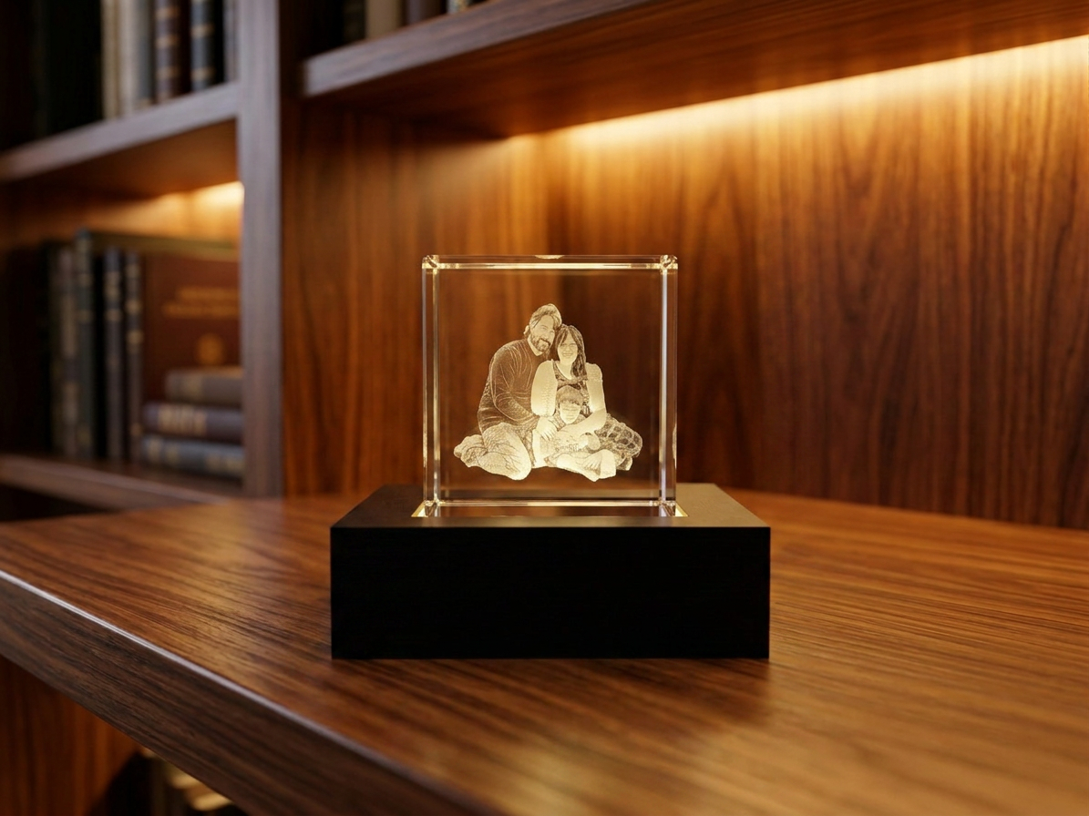 Custom Engraved 3D Photo Crystal