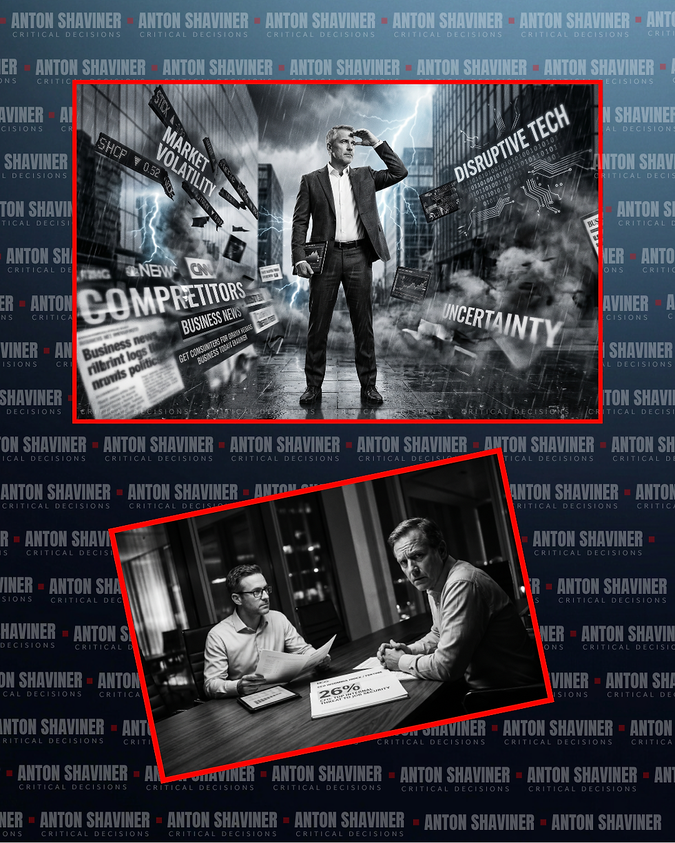 מהו הפחד הגדול ביותר של כל מנכ״ל? המתחרים, השוק, השינוי הטכנולוגי? התשובה האמיתית תפתיע אתכם.