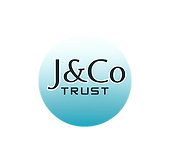 J&Co Trust Consulting Logo in blue and white
