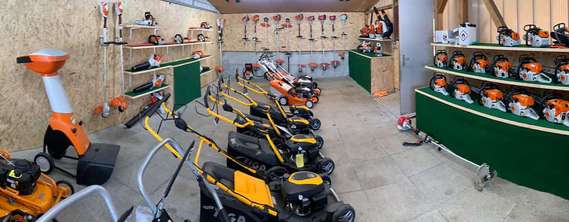 Ausstellungsraum, Beratung und Verkauf von Motorgeräten