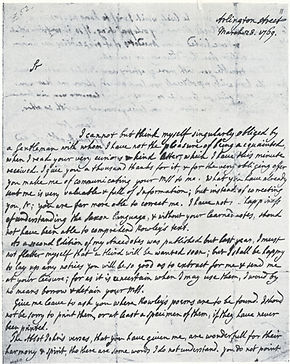 Walpole first letter to Chatterton (recto) from Meyerstein