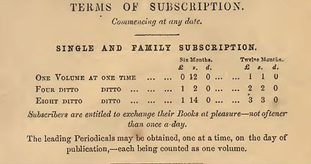 circulating library subscription prices