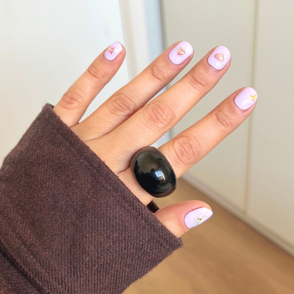 Black Bubble - Anel Preto de Acrílico