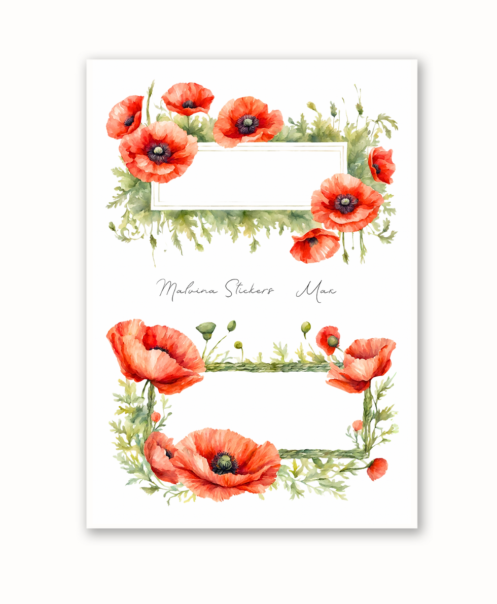 Наліпки «Маки 6»