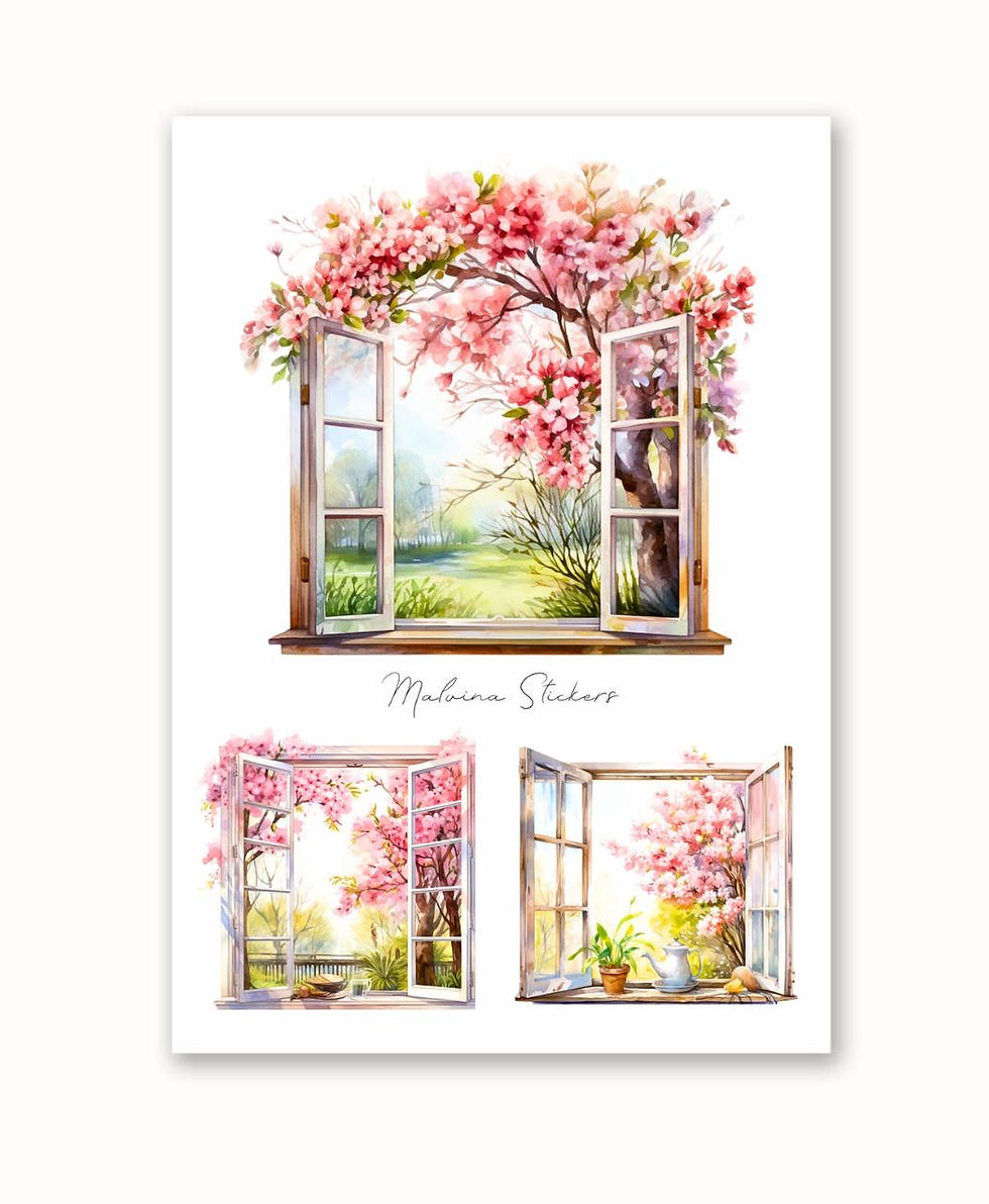 Наліпки Вікна навесні 4