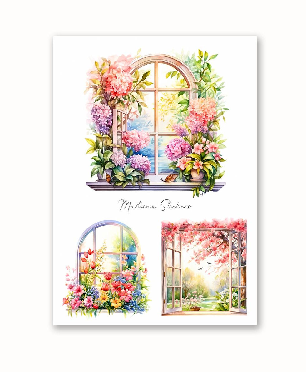 Наліпки Вікна навесні 6