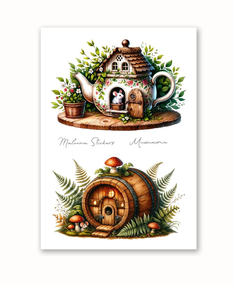 Наліпки Будиночки мишенят 4
