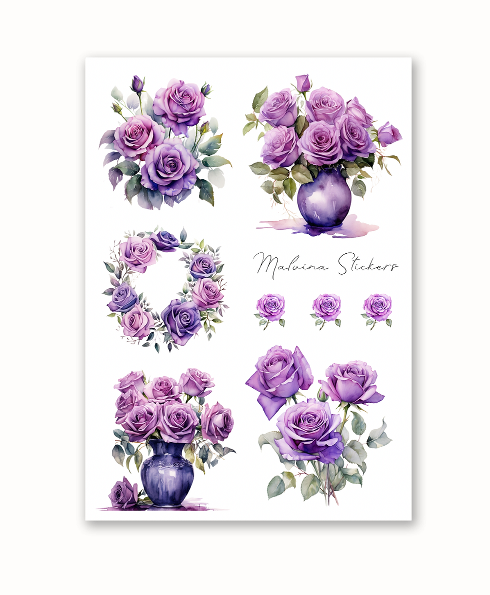Наліпки Фіолетові троянди 1