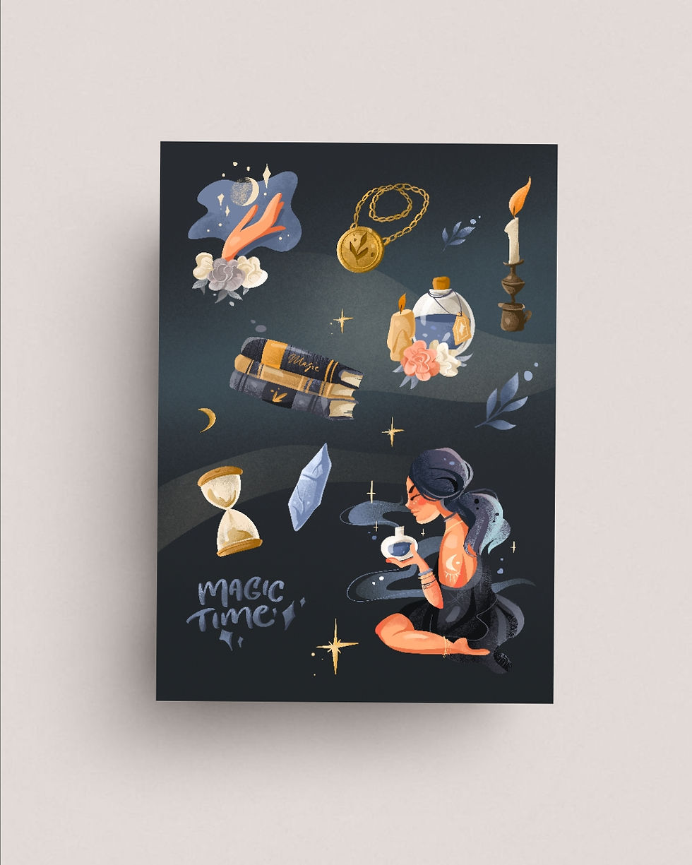 Наліпки «Нічная відьма 1»