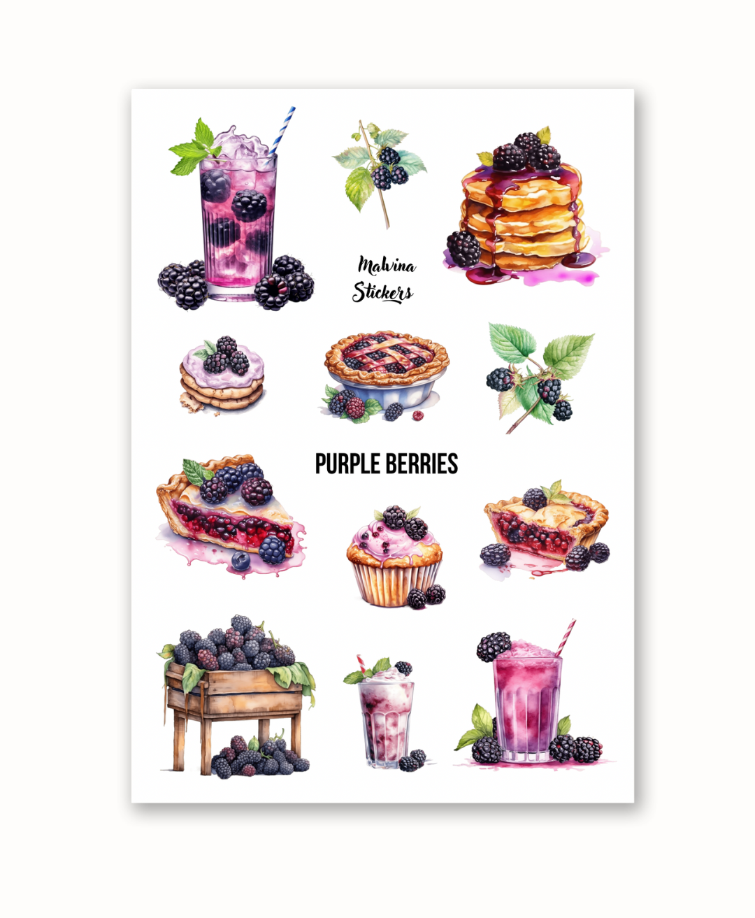 Наліпки Рurple berries 2