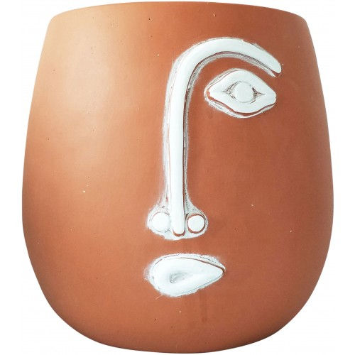 Abstract Face Planter Clay Med 20cm