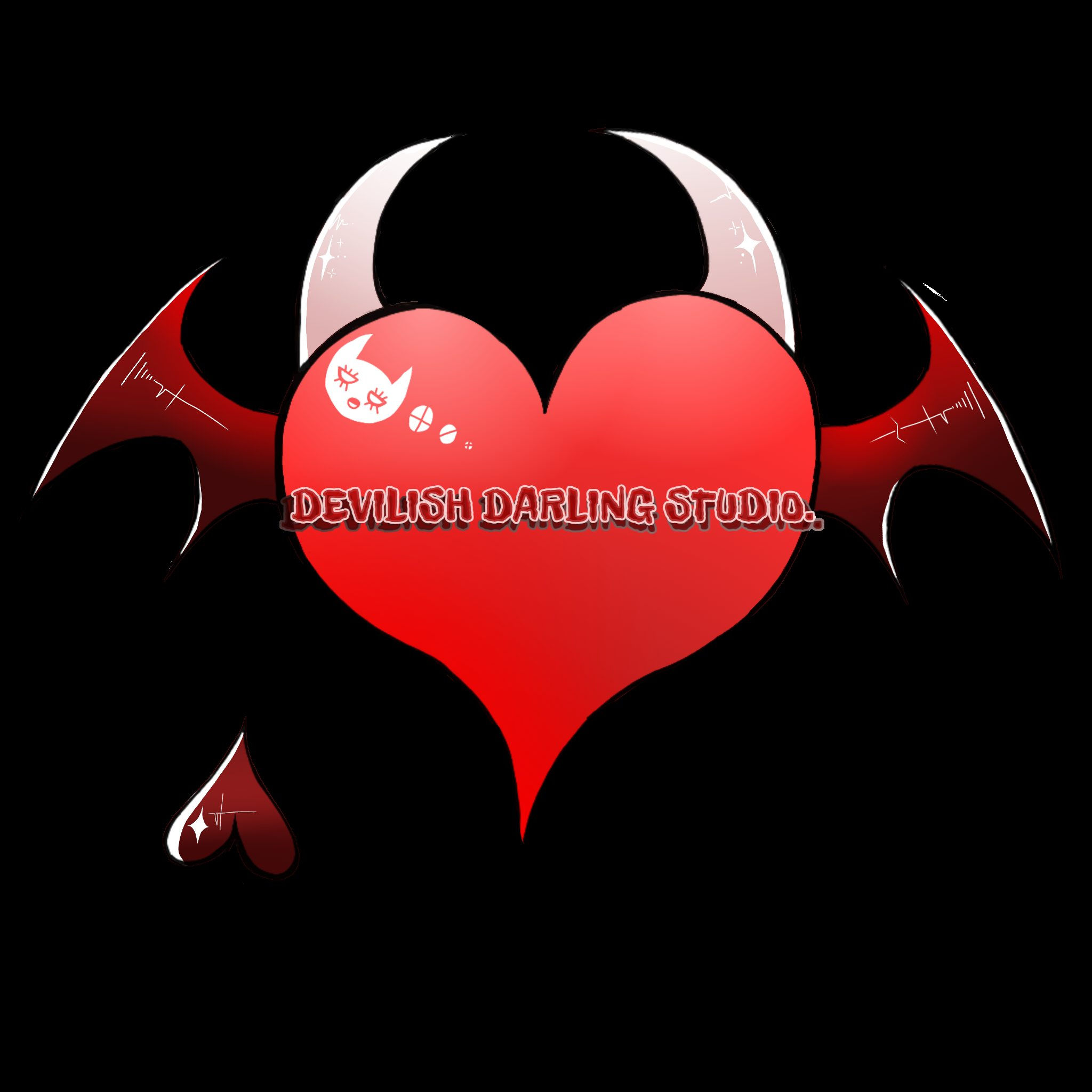 Devilish Love heart in darkness logo