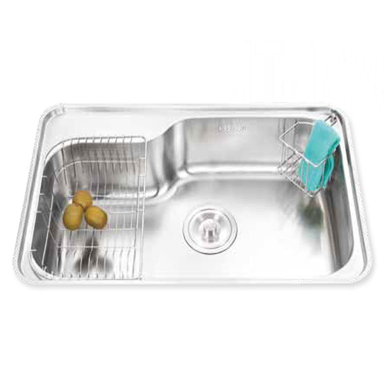 【傑泰】JT-1820F-不銹鋼海灣型水槽(左大右大)(壓花)-本商品不含安裝