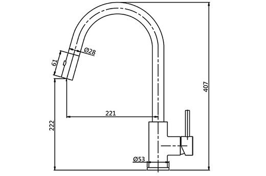 縮圖：【艾美】F38-3001-抽拉式廚房龍頭(不鏽鋼系列)-本商品不含安裝