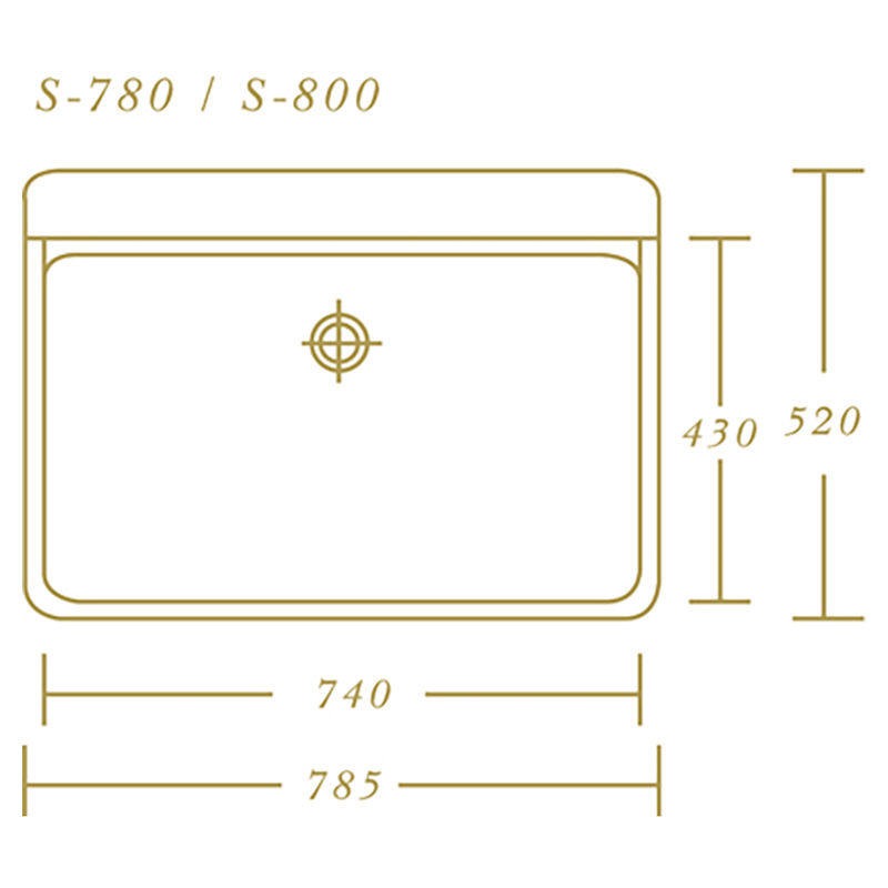 縮圖：【宇舵】S-780-亞特蘭人造石水槽(陽洗台水槽系列)-本商品不含安裝