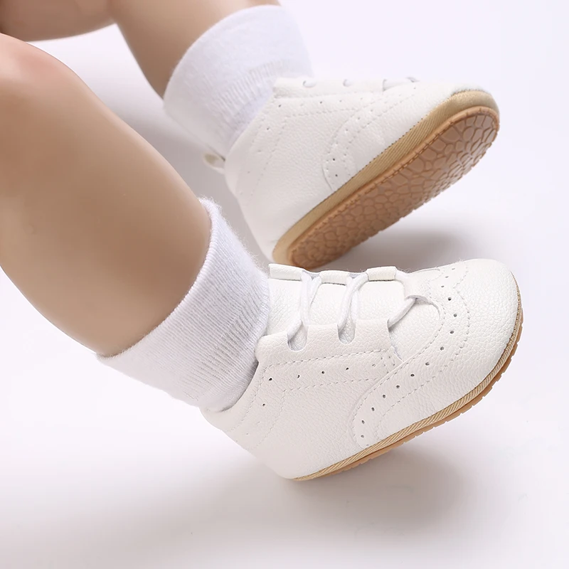 Newborn Baby Boys' Shoes Moccasin Fashion Casual Sports Shoes White Baptist Soft