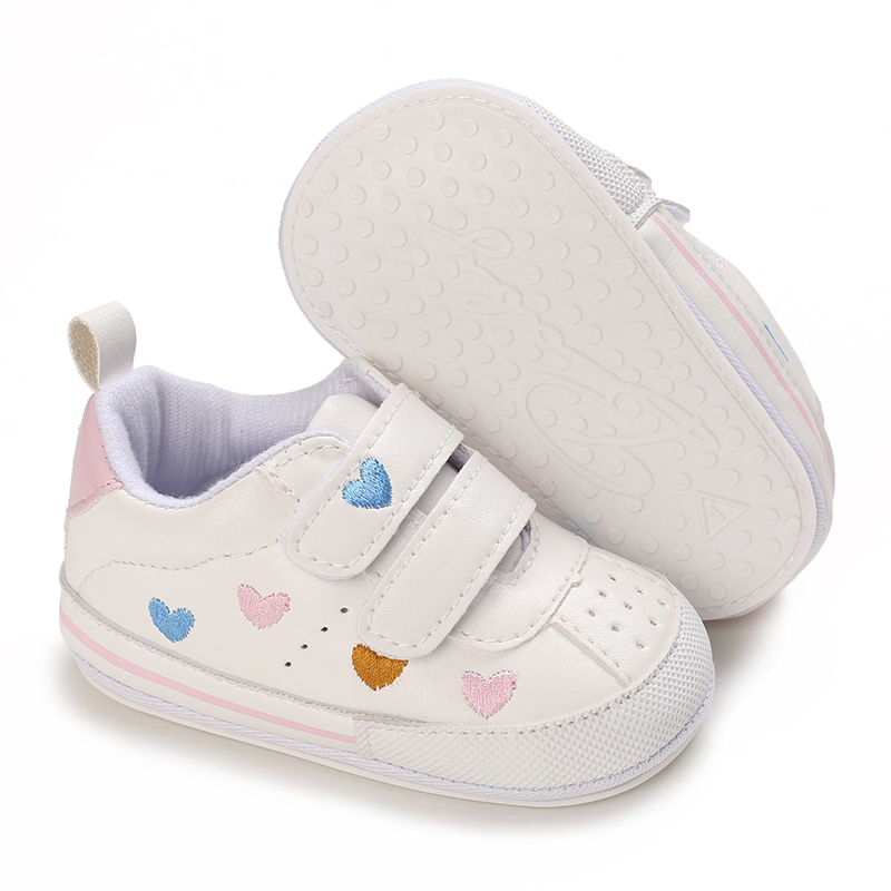 Pastel Heart Baby First Walker Trainers