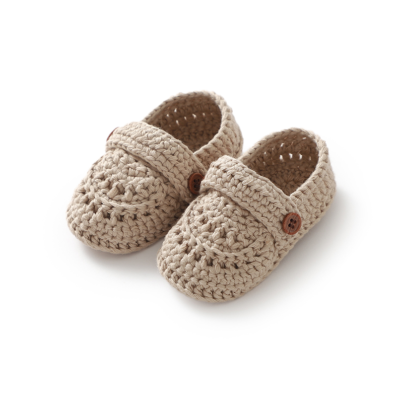 Baby Girls First Walker Shoes Adorable Solid Hand Knit Newborn Infant Slip On Pr