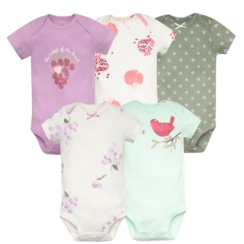 5-Pack Cotton Baby Bodysuits