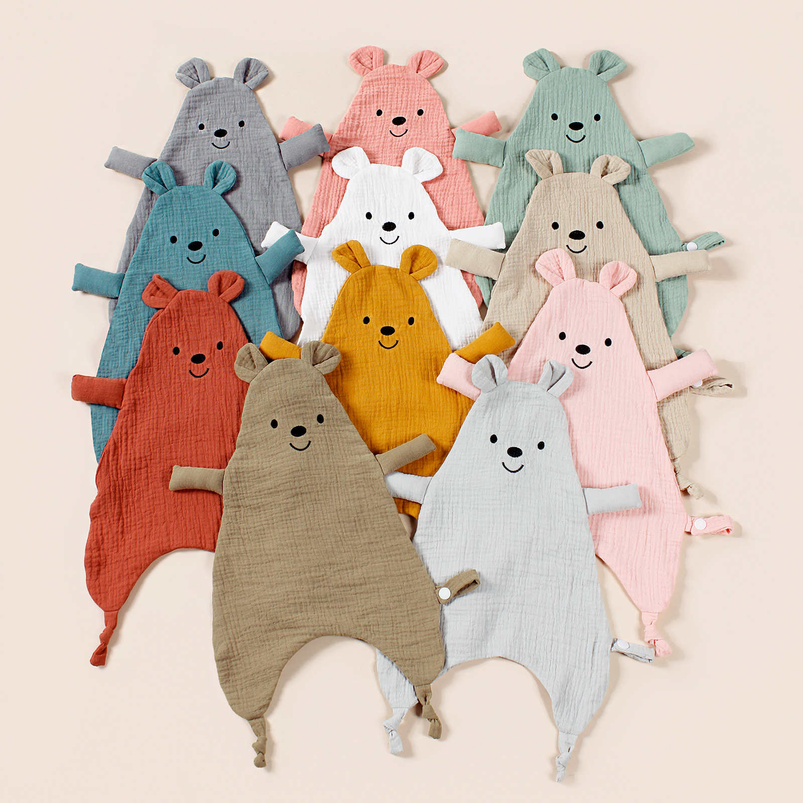 Muslin Bear Comfort Blanket