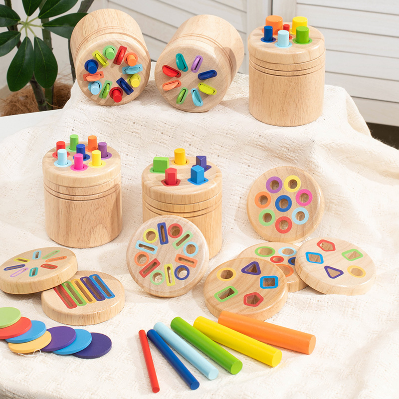 Wooden Colour-Sorting Game
