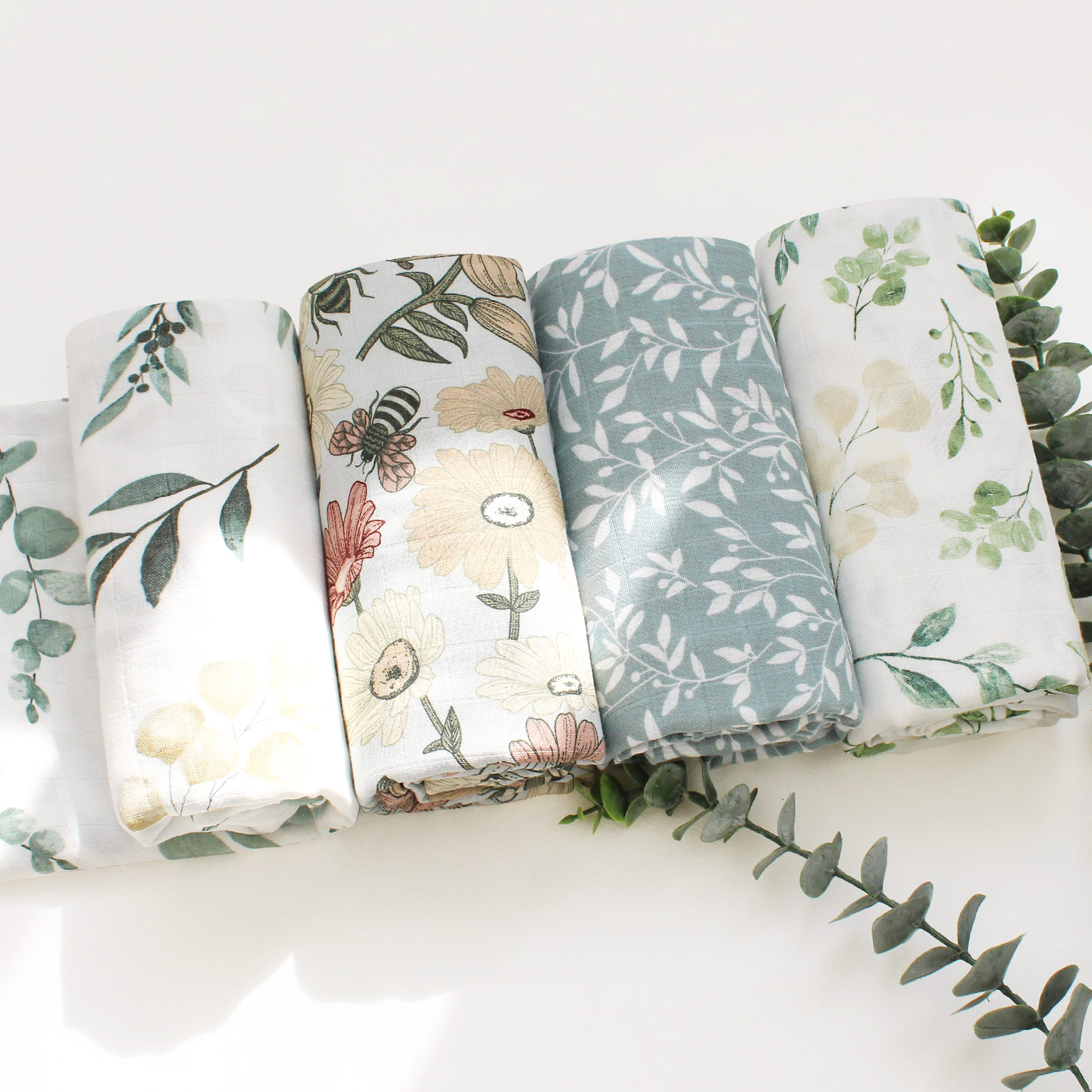 Eucalyptus Muslin Baby Swaddle
