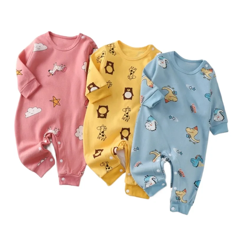 Long-Sleeve Cotton Baby Romper