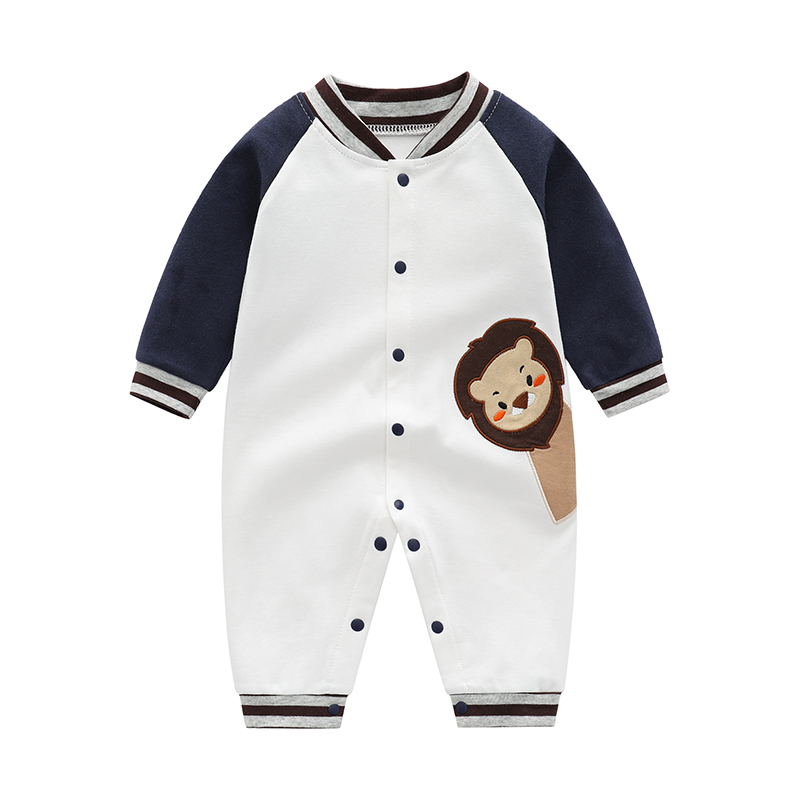 Baby Clothes, Autum Long-sleeved Onesies, Pure Cotton Newborn Rompers, Baby Boy'