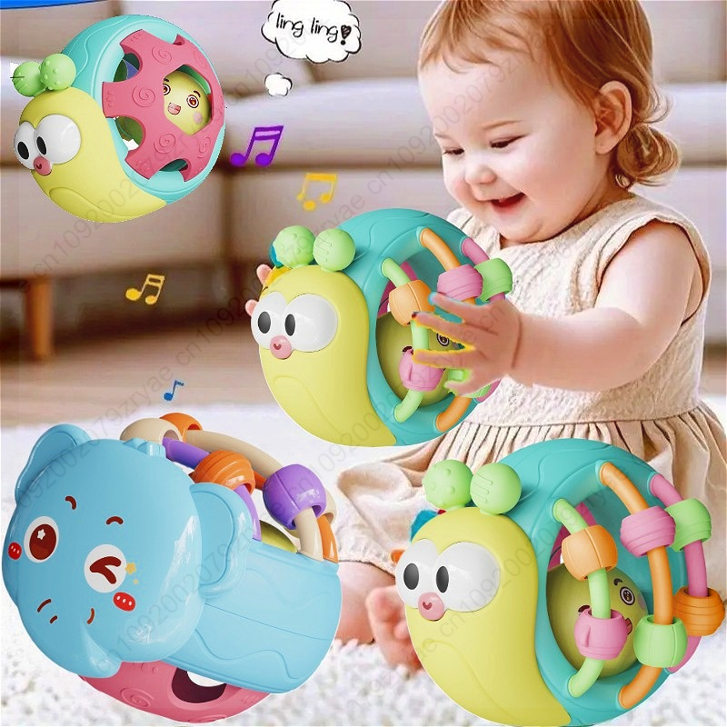 Baby Balls Rattle Comforter Toy Soft Hand Grasp Ball Educational Sensory Toys Ac