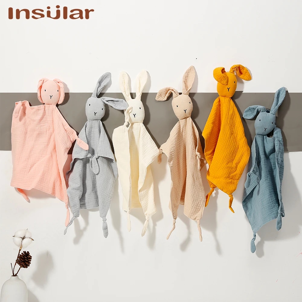 Muslin Baby Comfort Towel Cotton Comforter Blanket Soft Newborn Sleeping Dolls K