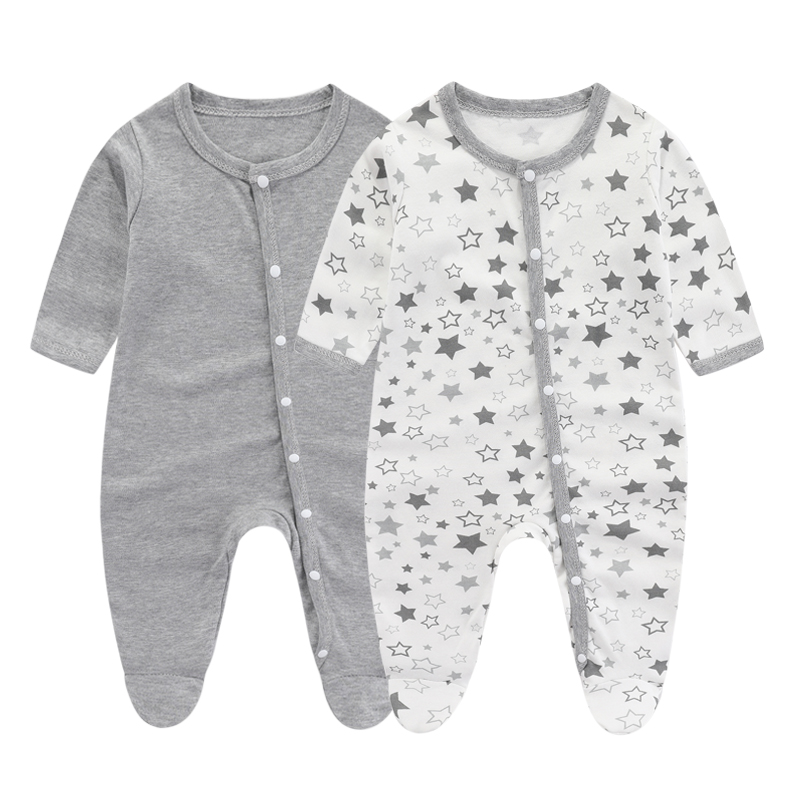 Soft cotton unisex baby romper set with full front buttons  everyday baby outfit