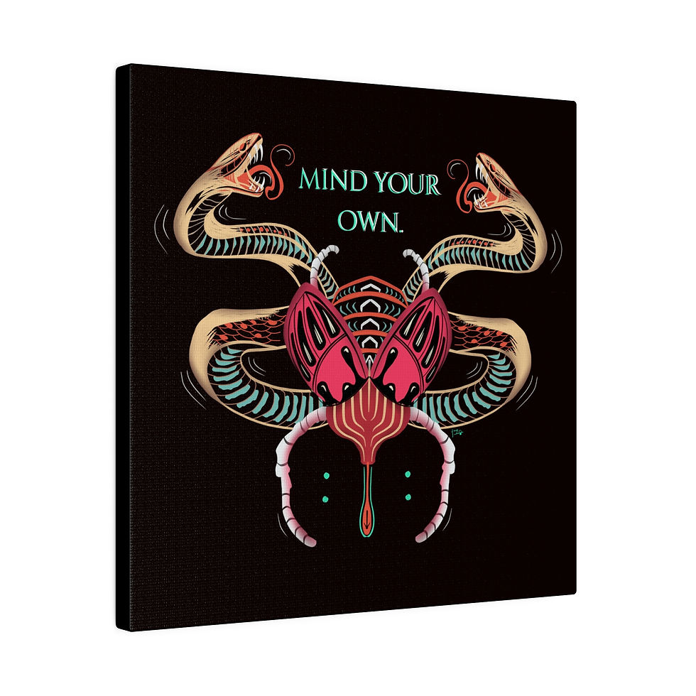 ‘Mind Your Own’ Canvas Wrapped Print