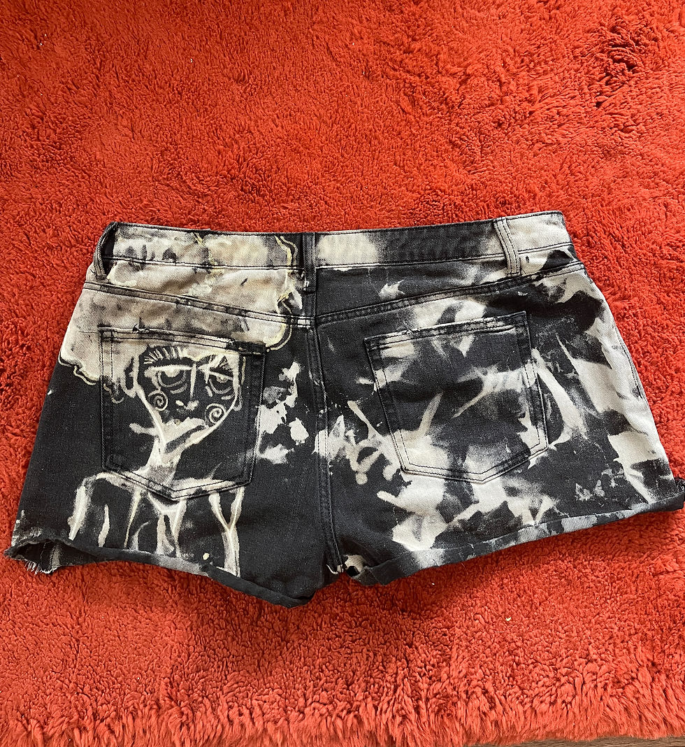 ‘Smoking in the Cafe’ Bleached Shorts