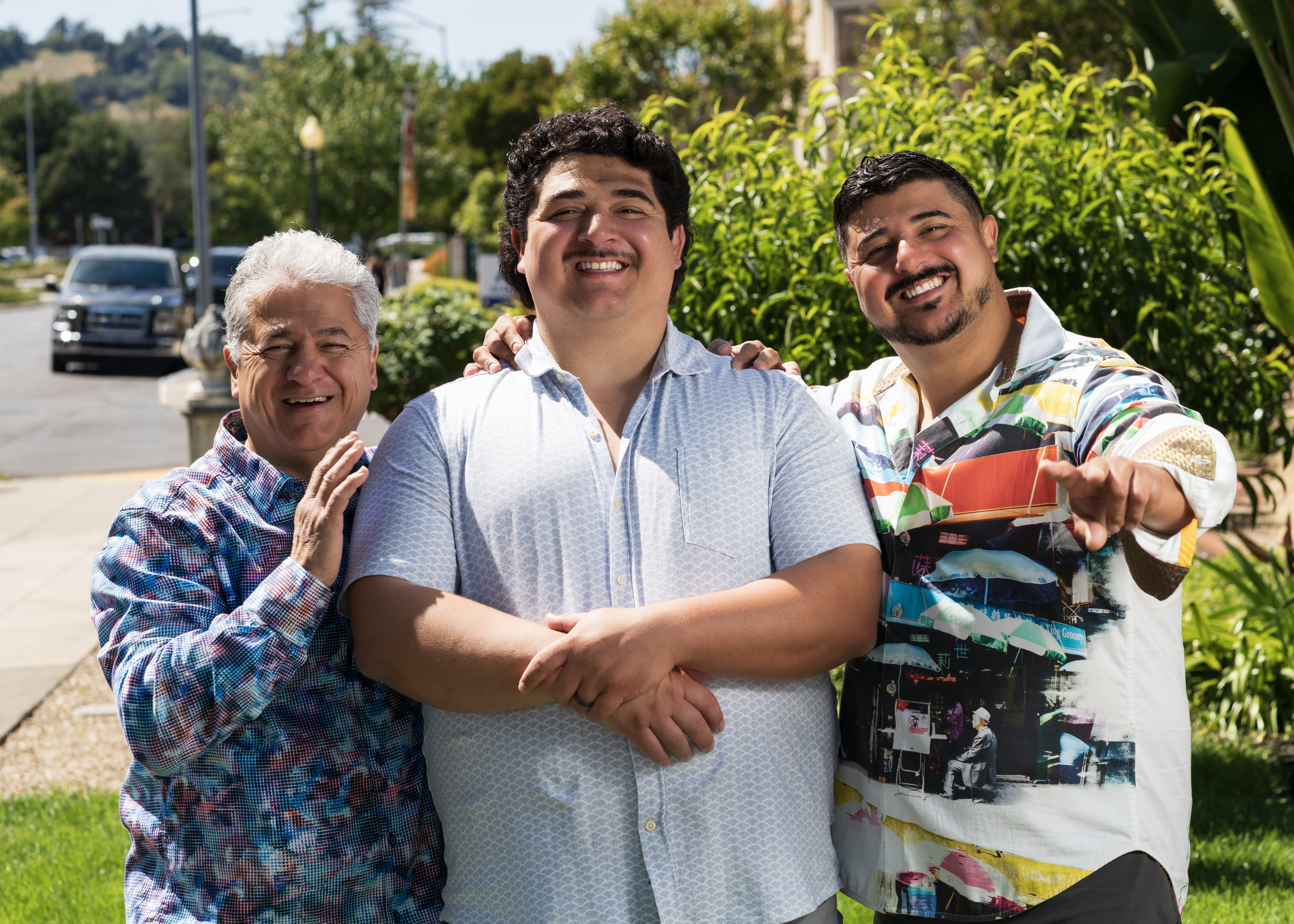 The Arrambide family — John and Steven with their father, who also drives for Napa Valley G Experience
