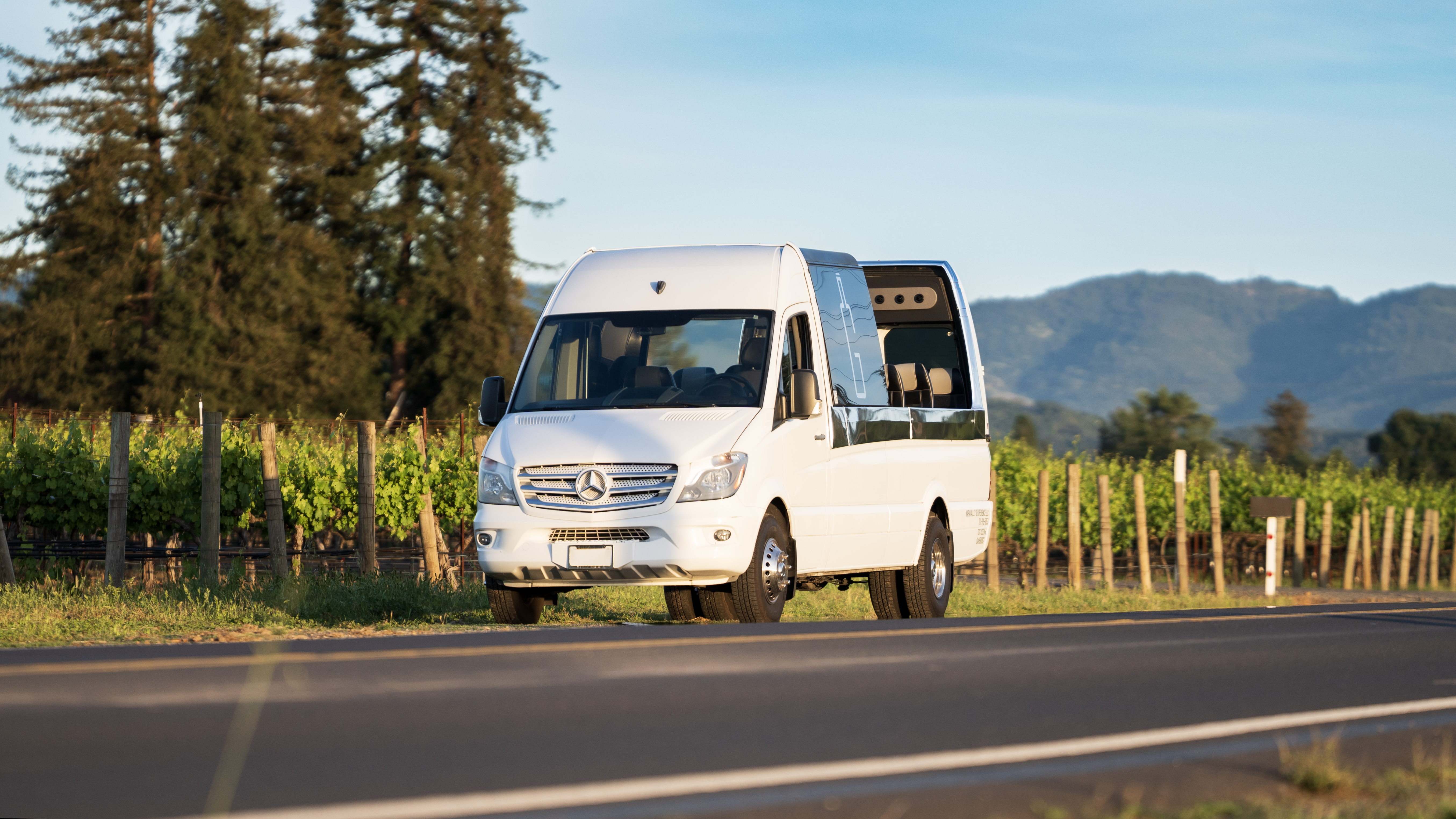 Open-top convertible Sprinter van