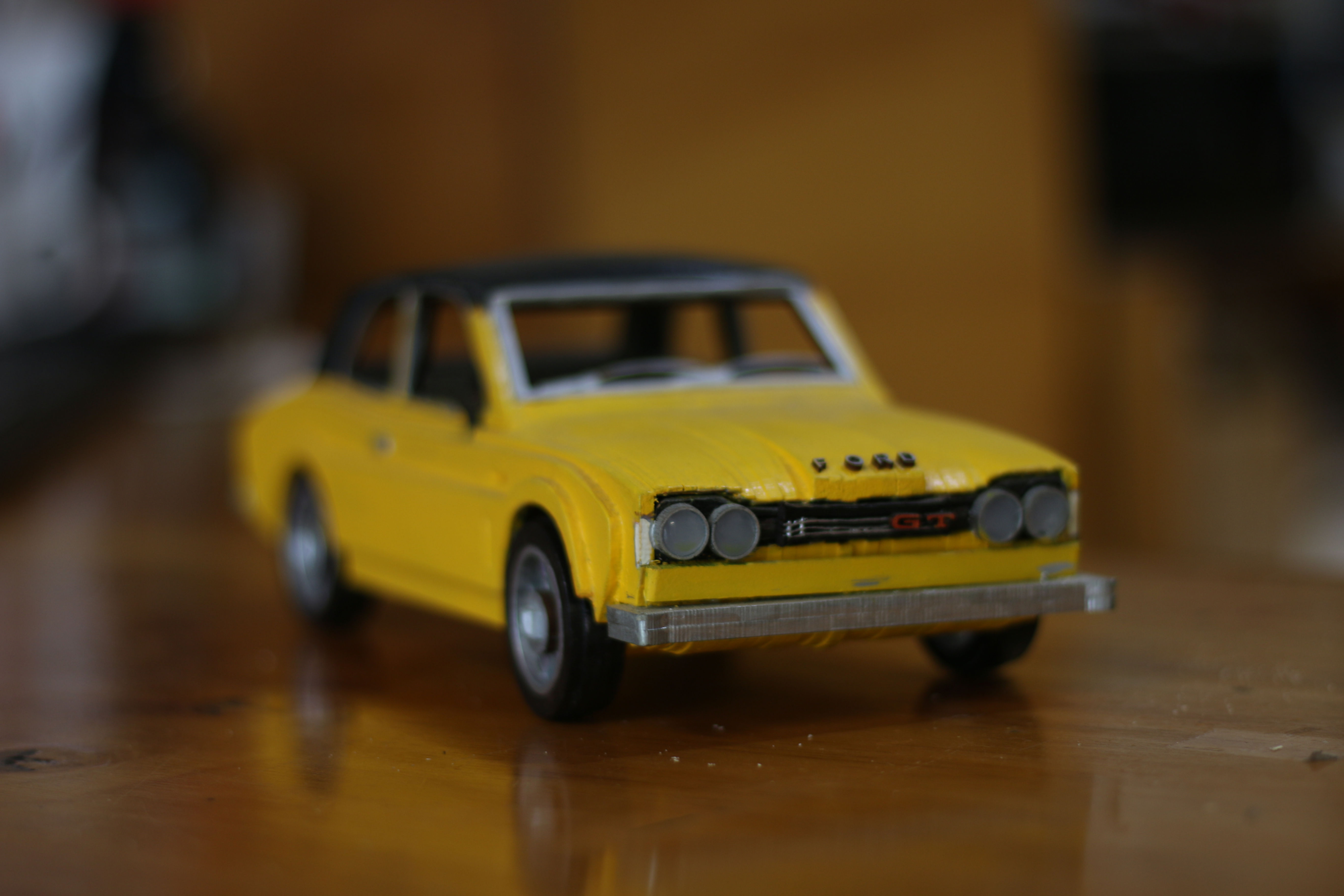 Bright Yellow Ford Cortana