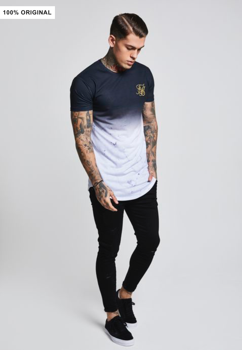 Miniatura: SIKSILK - MARBLE FADE CURVED HEM TEE