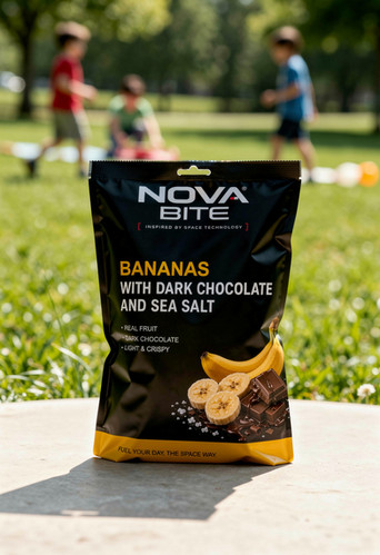 Bananas with Dark Chocolate and Sea Salt | Freeze-Dried Snack
