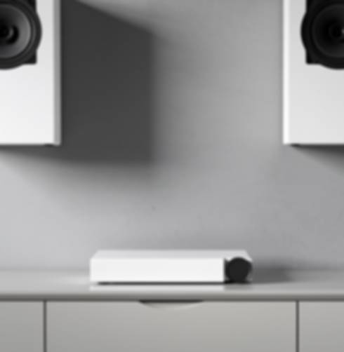 ECOBOX high-end audio system in a contemporary listening space