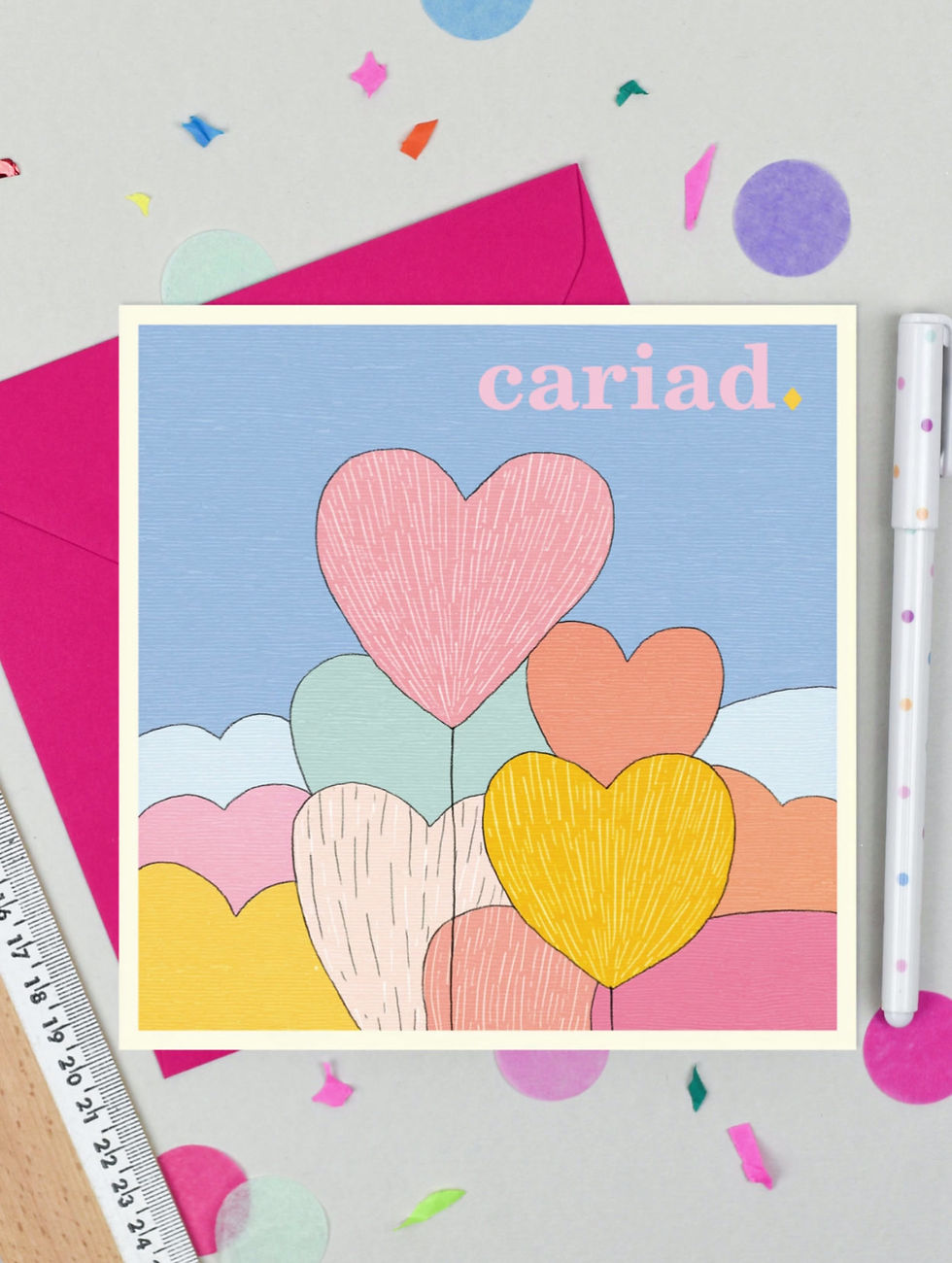 santes dwynwen welsh cariad card