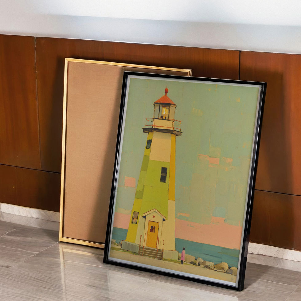 modern lighthouse wall print