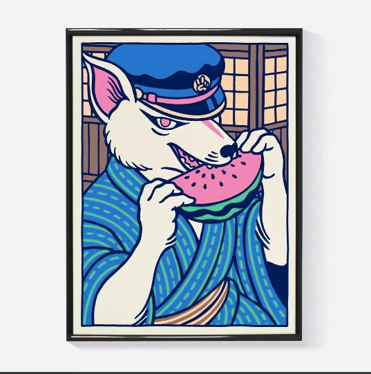 Poster "A little watermelon?" (Silkscreen format) - A3