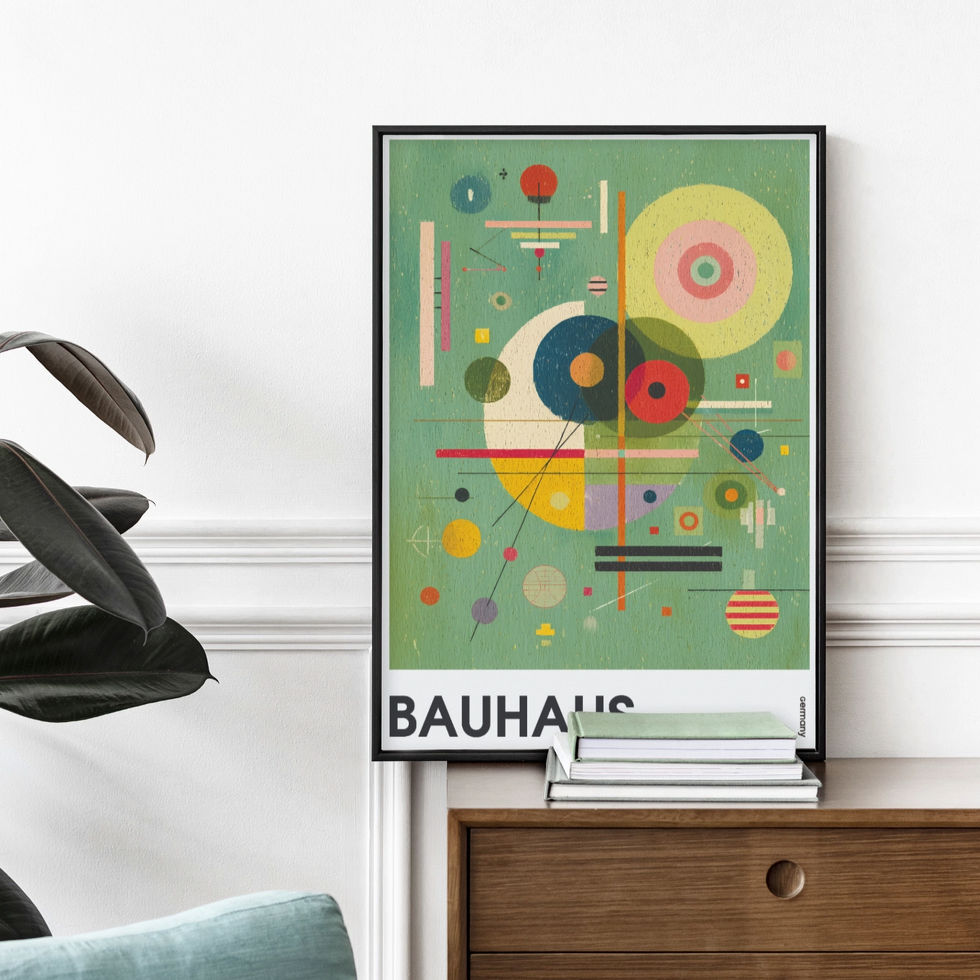 Bauhaus style wall poster by The Poster Folk
