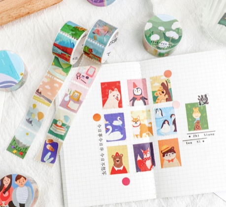 Thumbnail: Good Time Series Washi Style Stamps- Couples Design